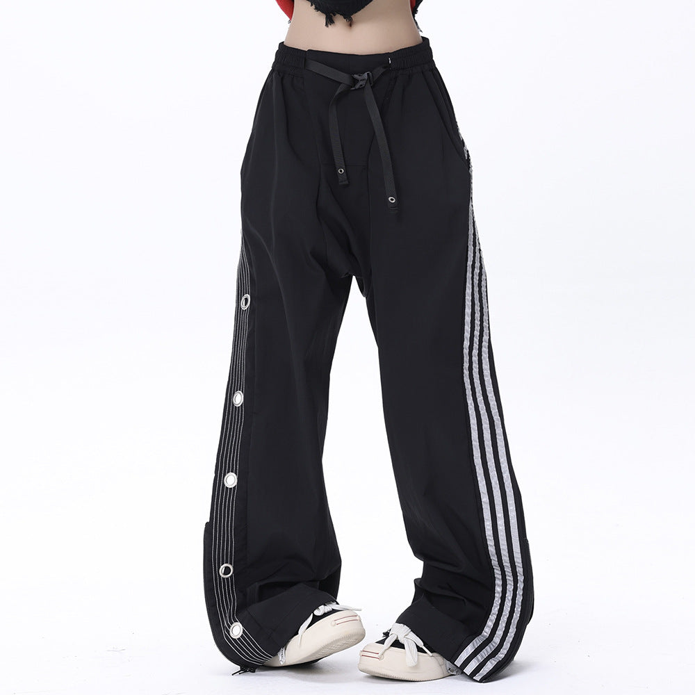 Belted Loose Flare Sweatpants