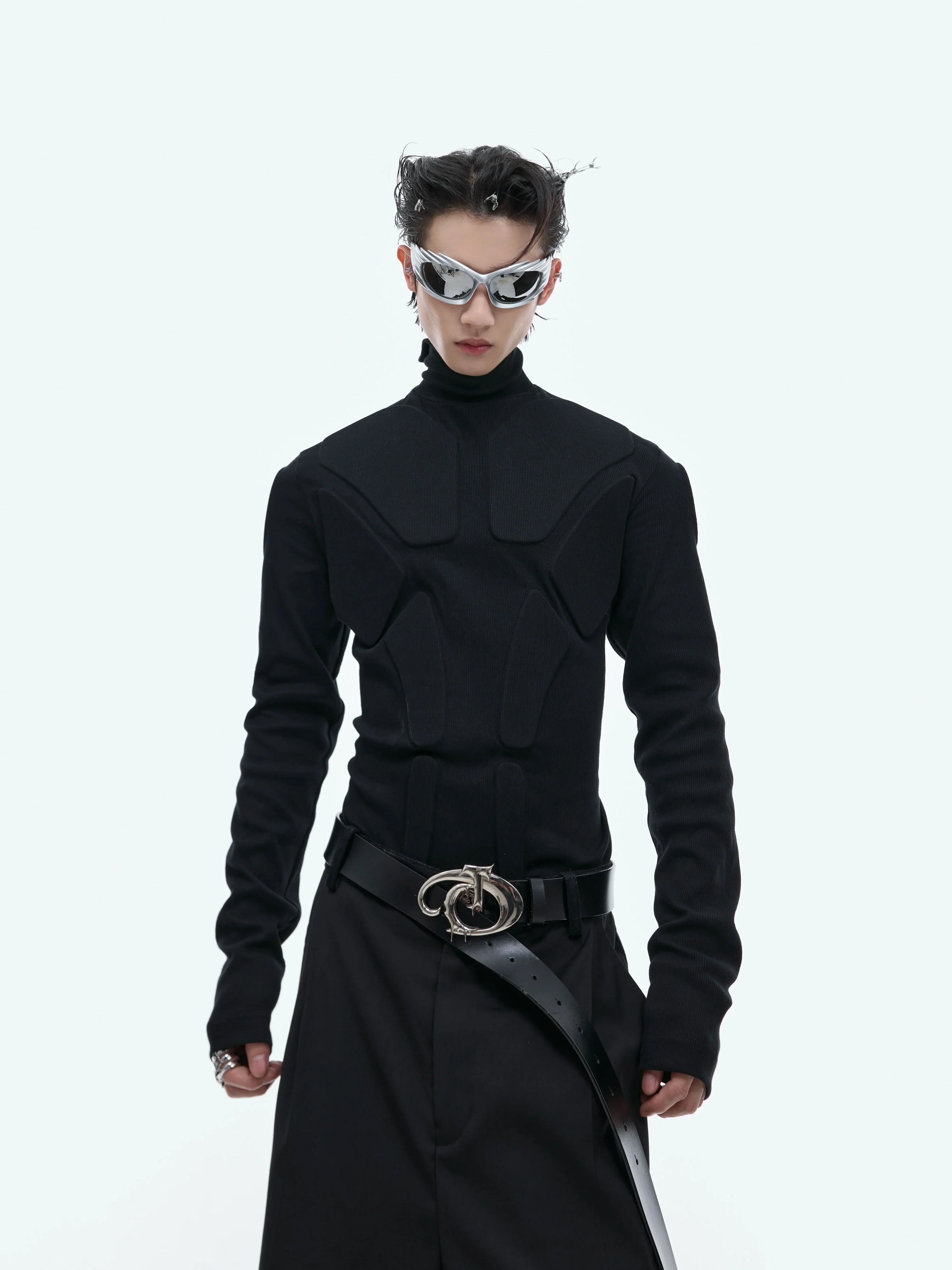 Slim Fit Turtleneck Long Sleeve Shirt