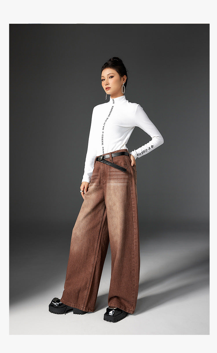 Vintage Brown Wide-Legs Jeans