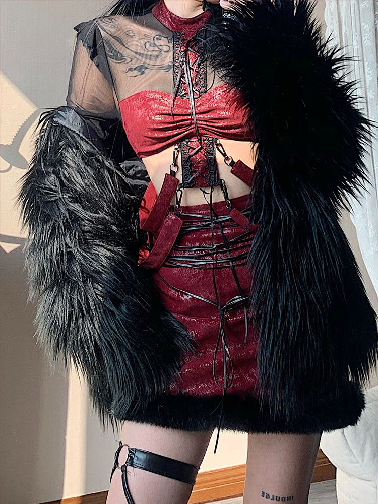 Sheer Mesh Short Blouse