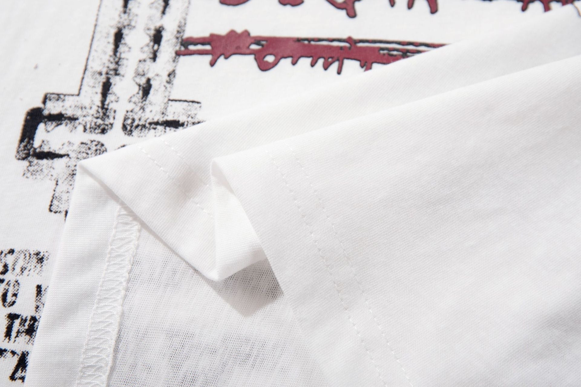 Snowflake Cotton Print Short Sleeve T-Shirt