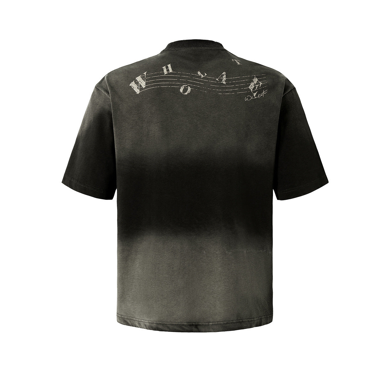 Instrument Print Washed Short Sleeve T-Shirt