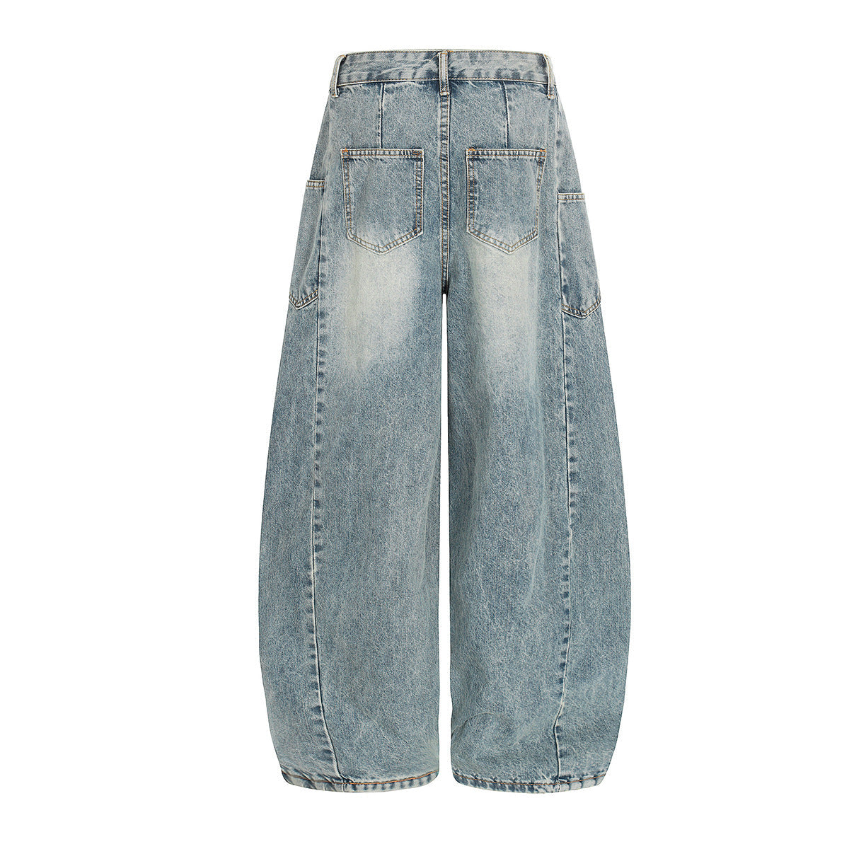 Washed Wide Leg Denim Jeans