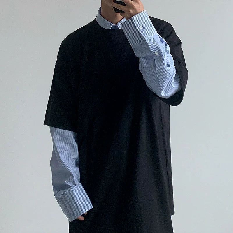 Oversize Side Slit Long Sleeve Shirt