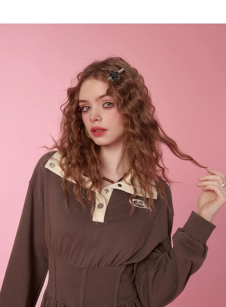 Robe sweat à taille cintrée