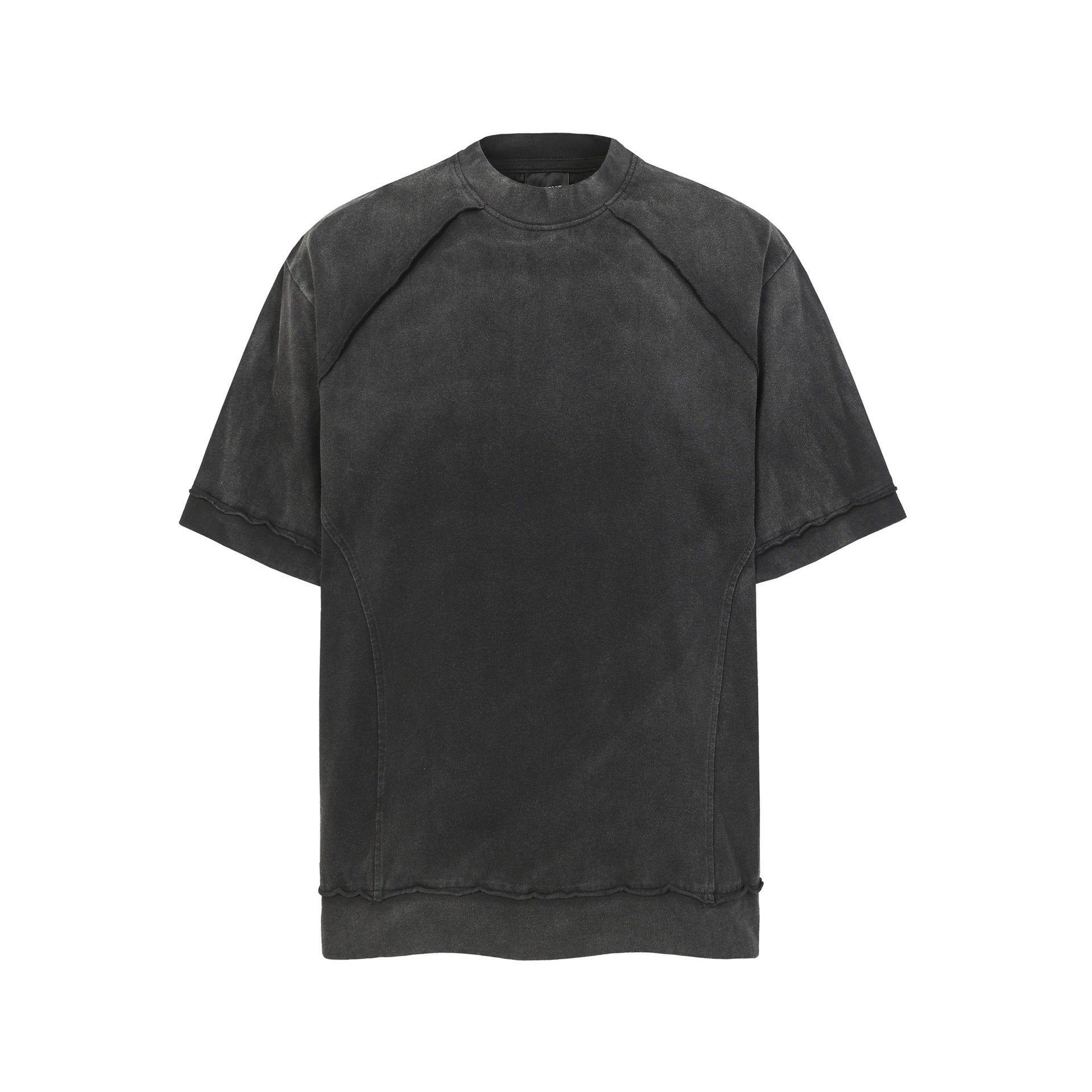 Washed Raw Hem Short Sleeve T-Shirt