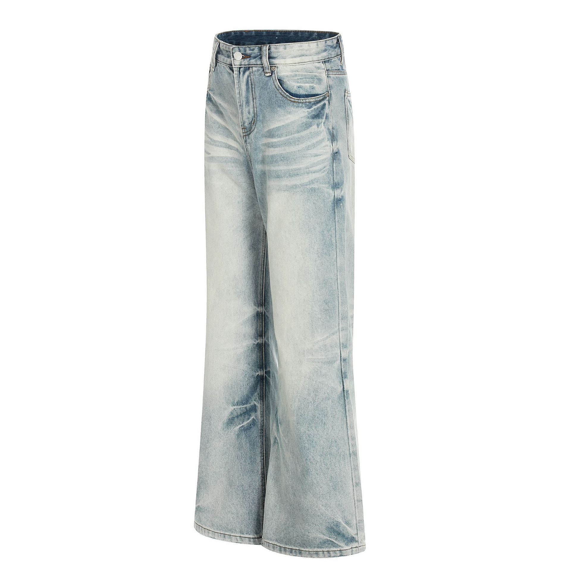 Washed Whiskers Flare Denim Jeans