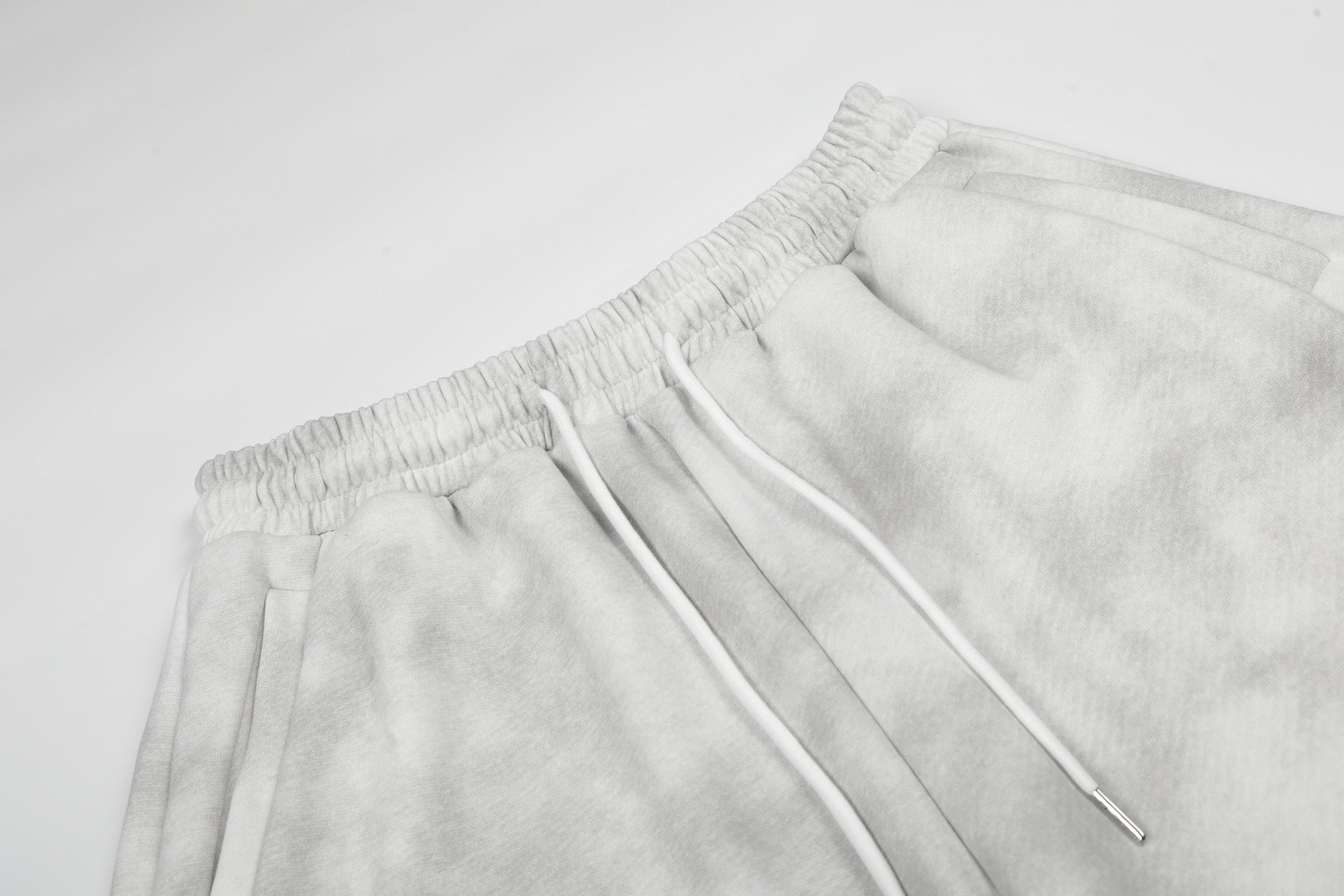 Cloud Washed Cross Embroidery Wide Leg Sweaet Pants