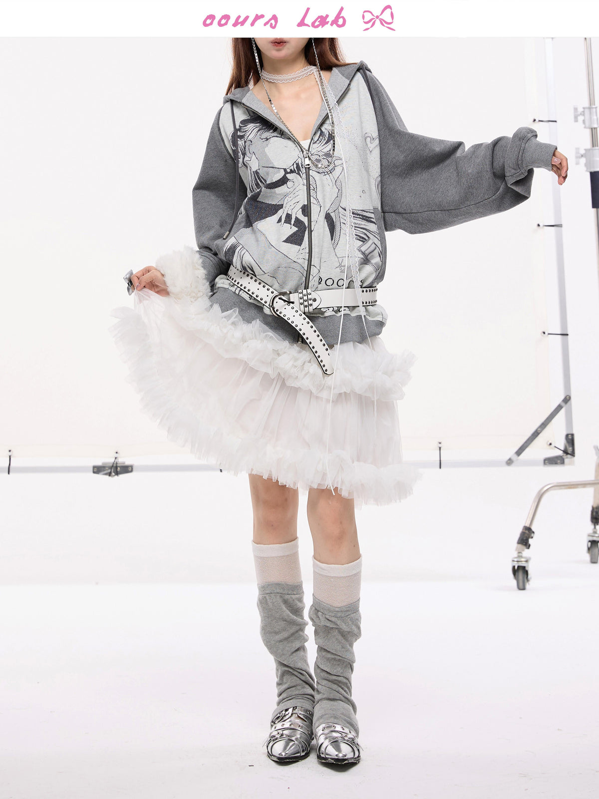 Asymmetrical Heavy Tulle Puff Short Skirt
