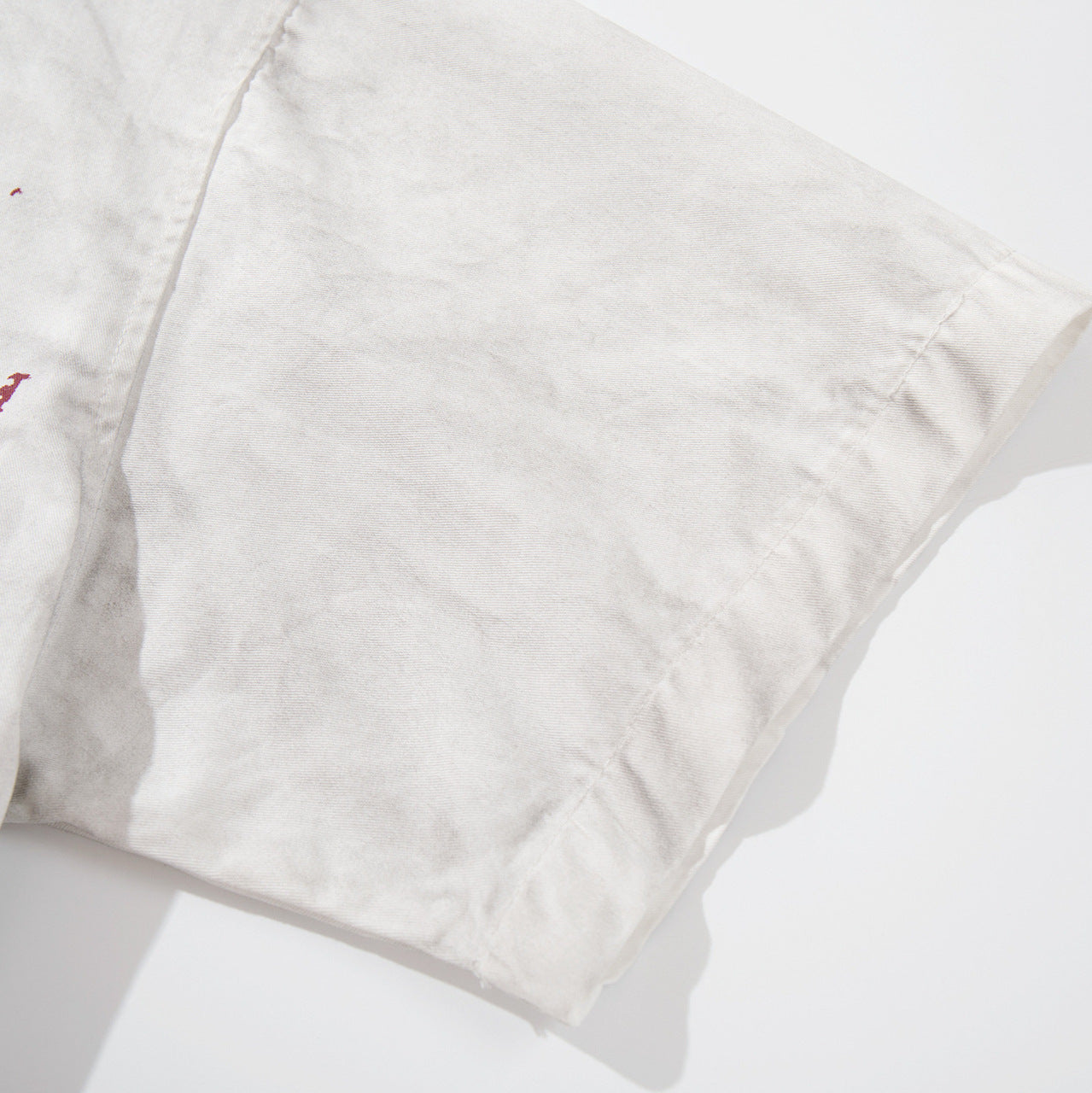 Dirty Dye Washed Graphic Print Short Sleeve Shirt