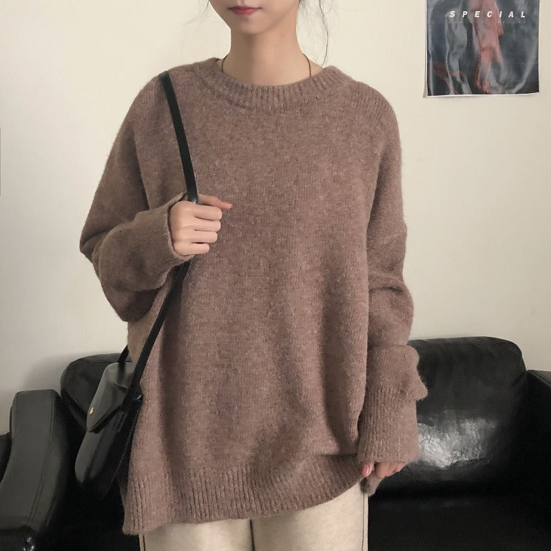 Round Neck Women Basic Sweater
