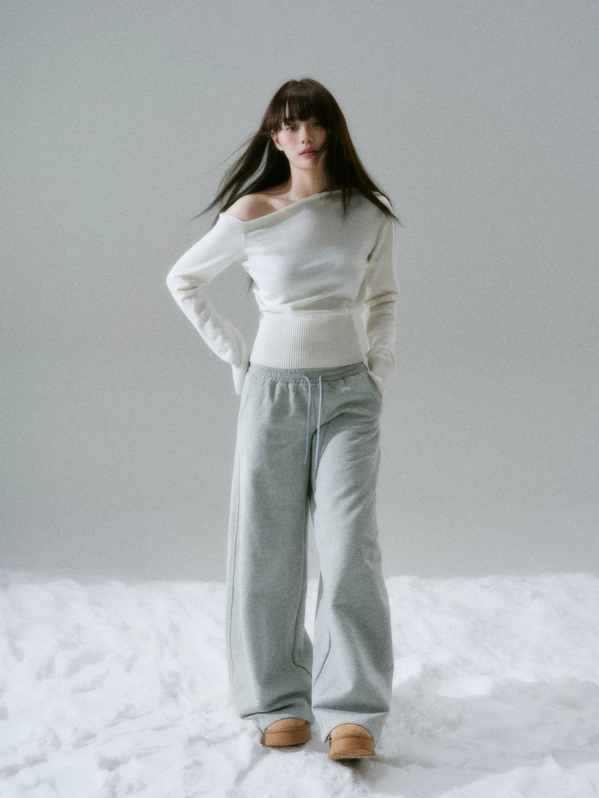 Wide-Leg Sweatpants