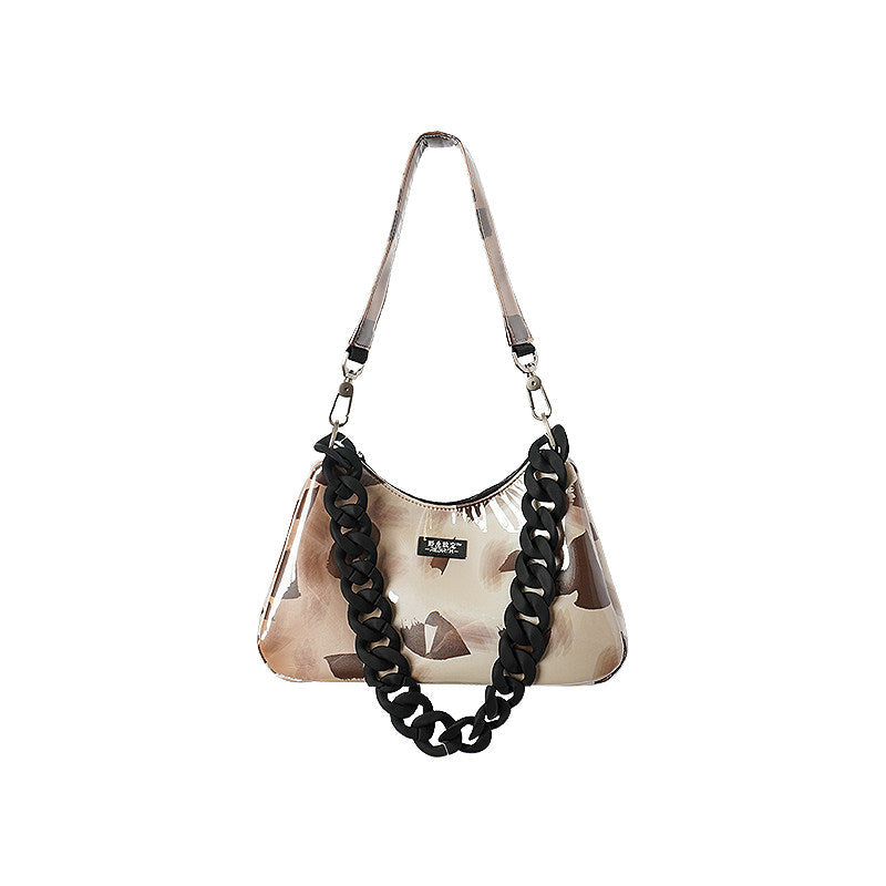 Graphic Design Chain Shoulder Bag