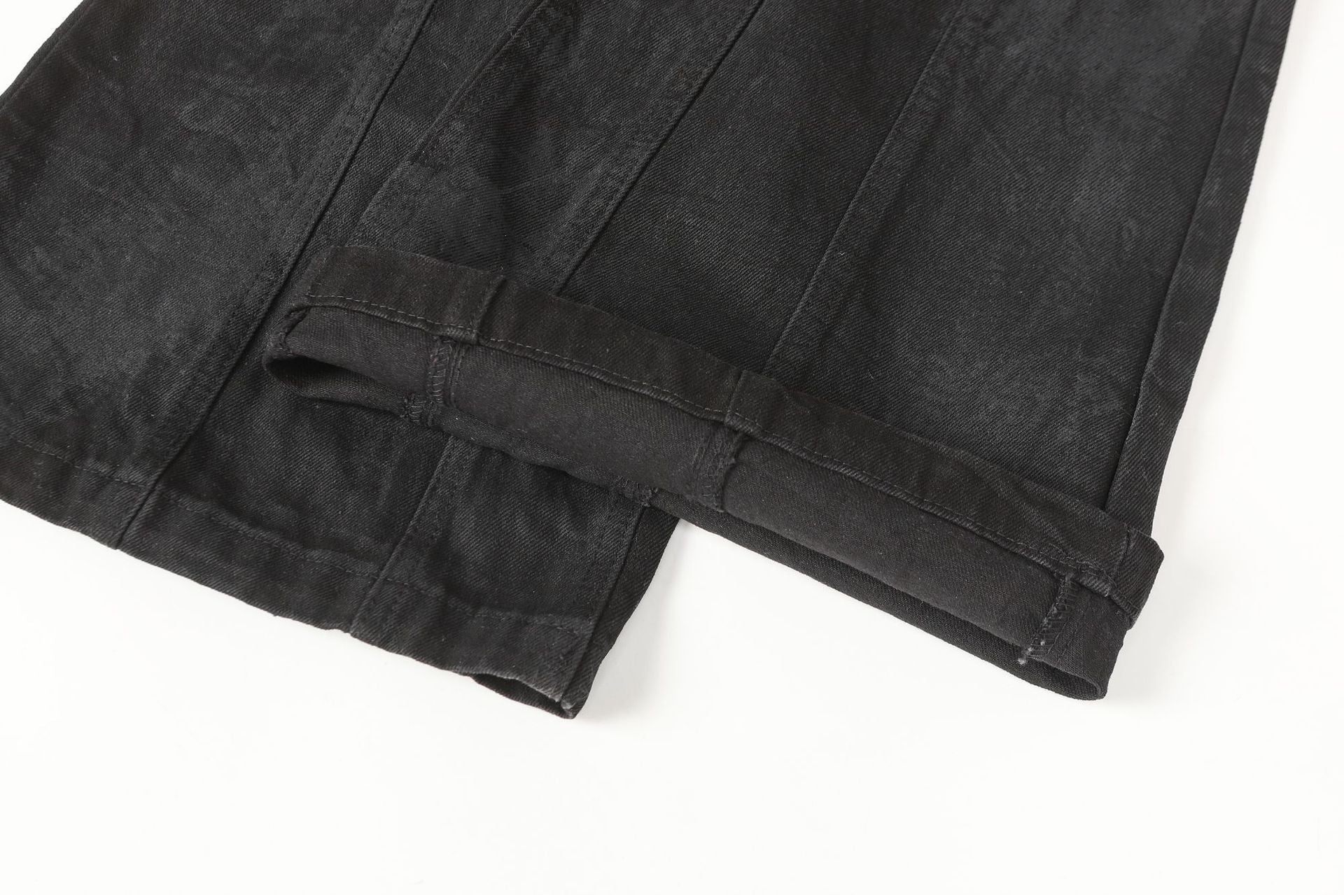 Wash Tapered Full-Length Denim Jeans