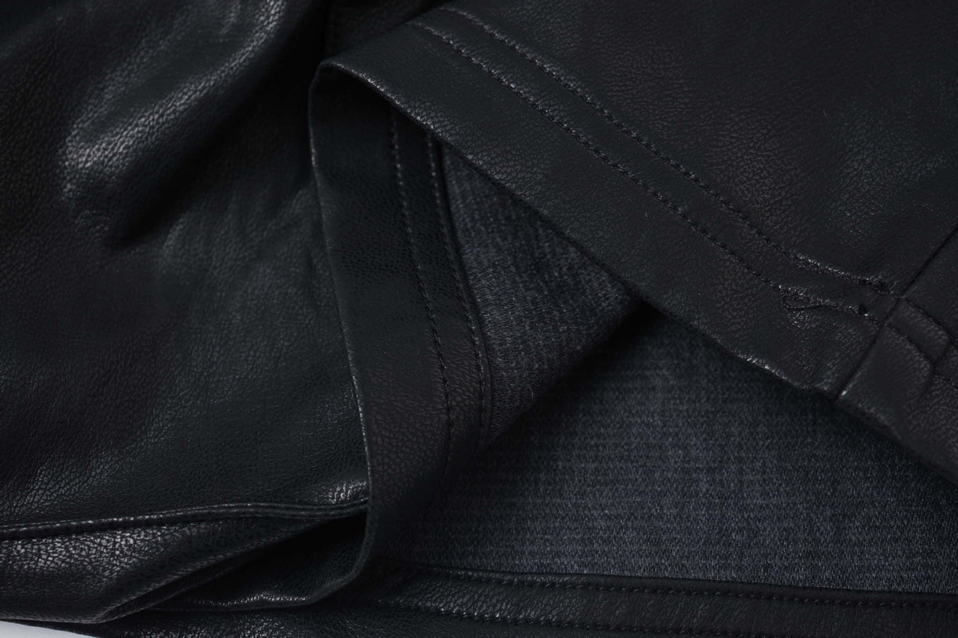 PU Leather Pocket Cropped Wide Leg Cargo Hahf Pants