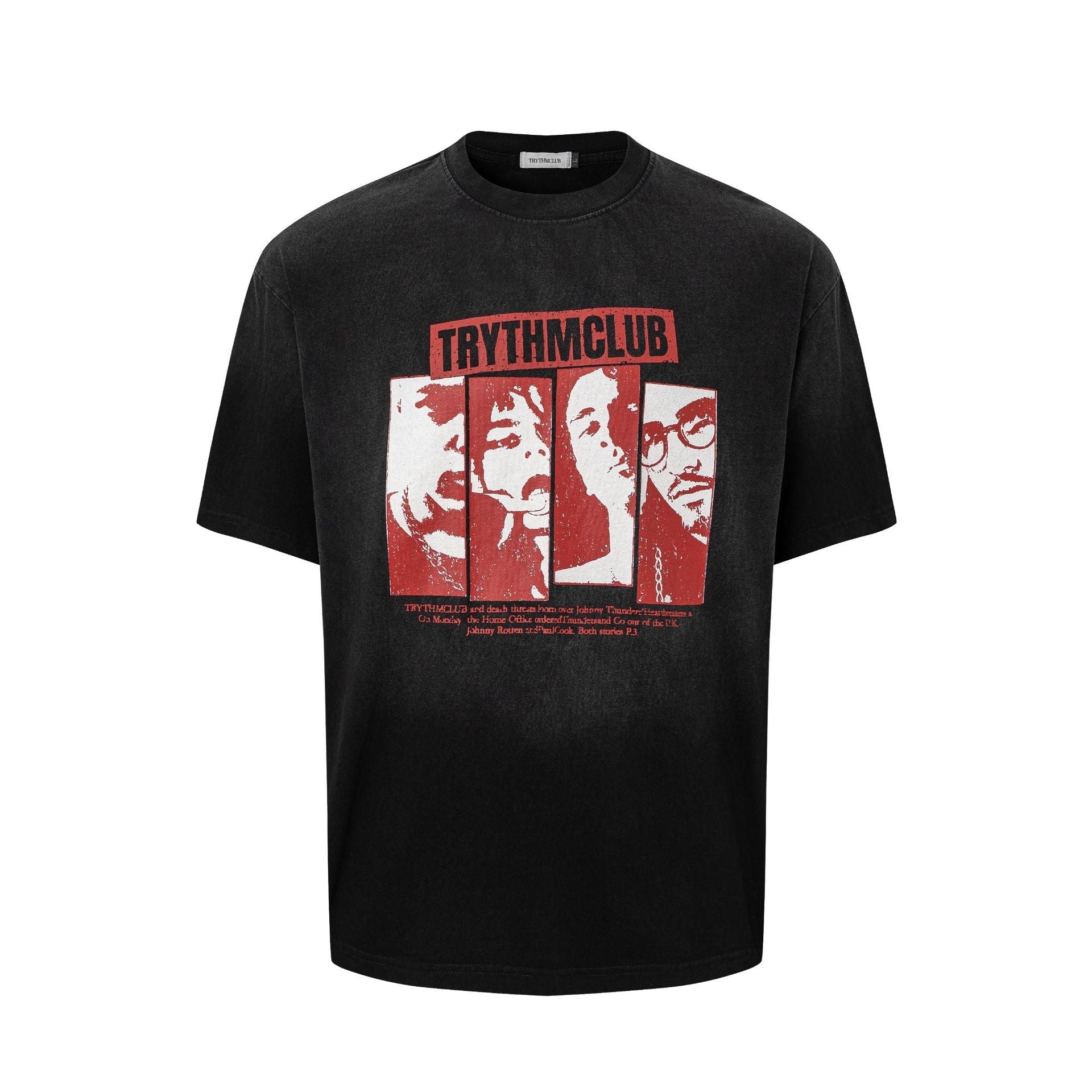 Washed Figure Graphic Short Sleeve T-Shirt