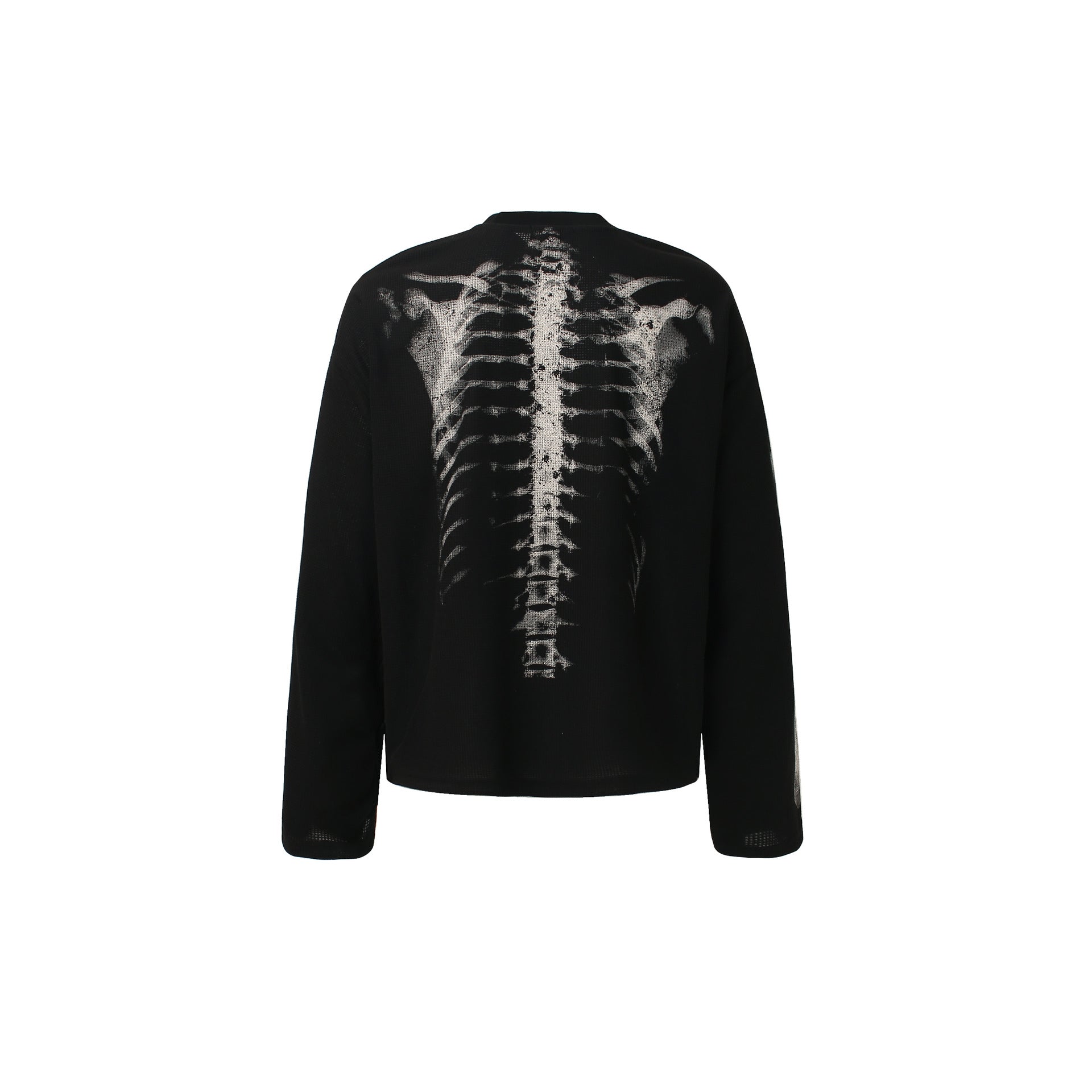 Abstract Pattern Waffle Long Sleeve T-Shirt