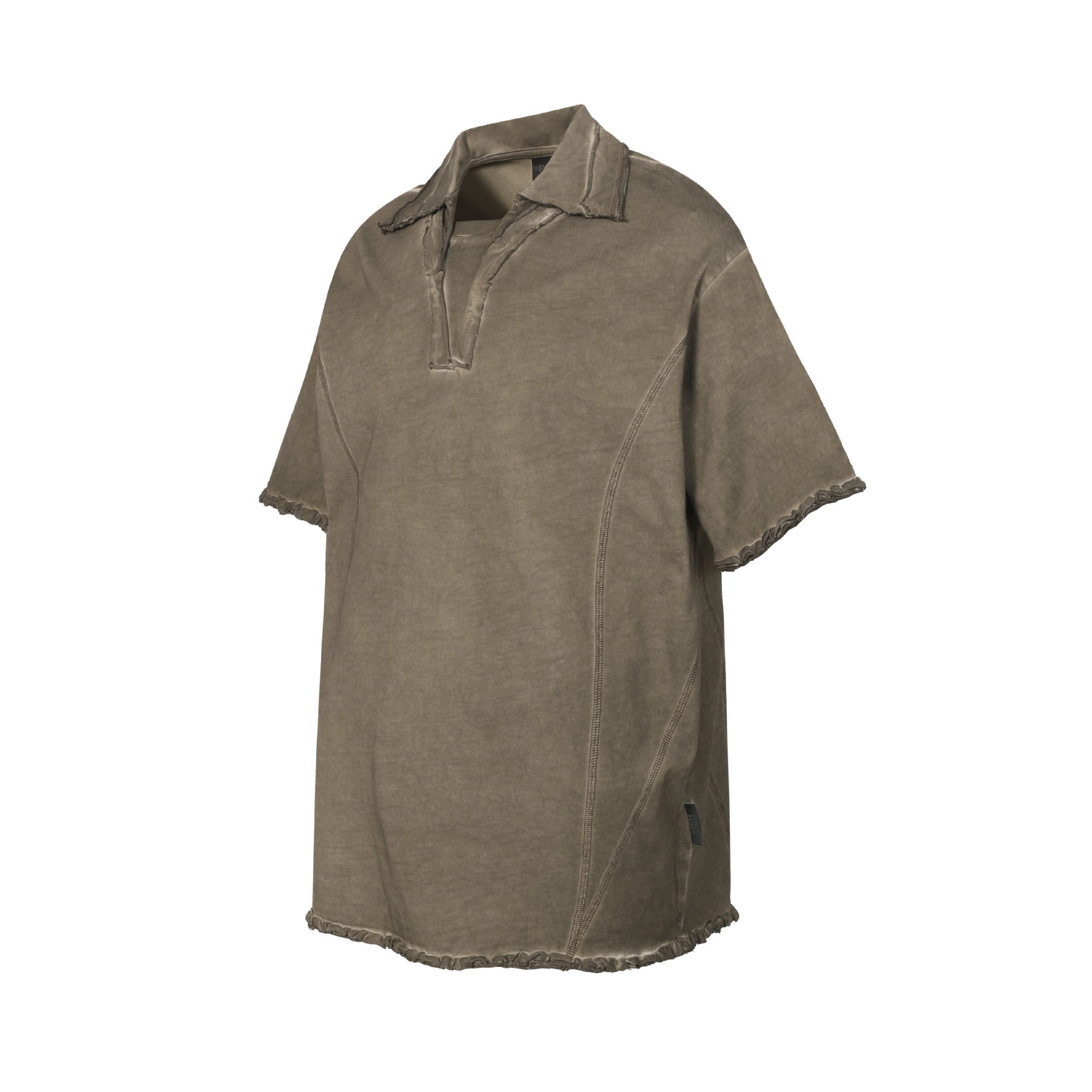 Lapel Wash Stain Short Sleeve Polo Shirt