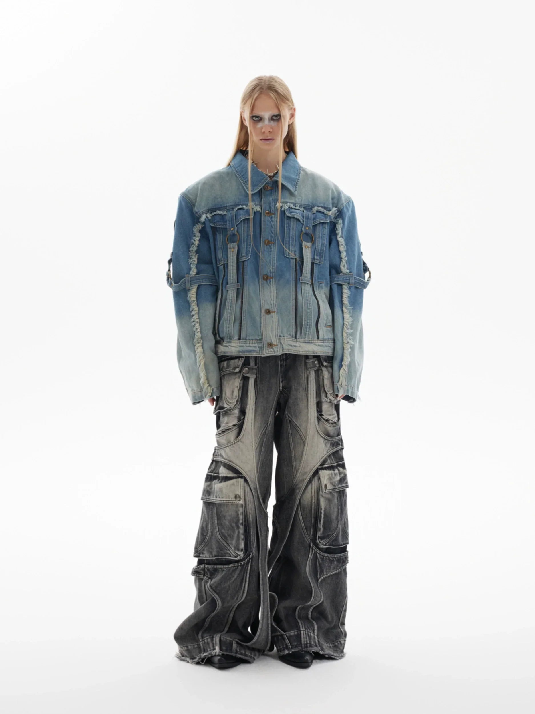 Gradient Wash Denim Jacket