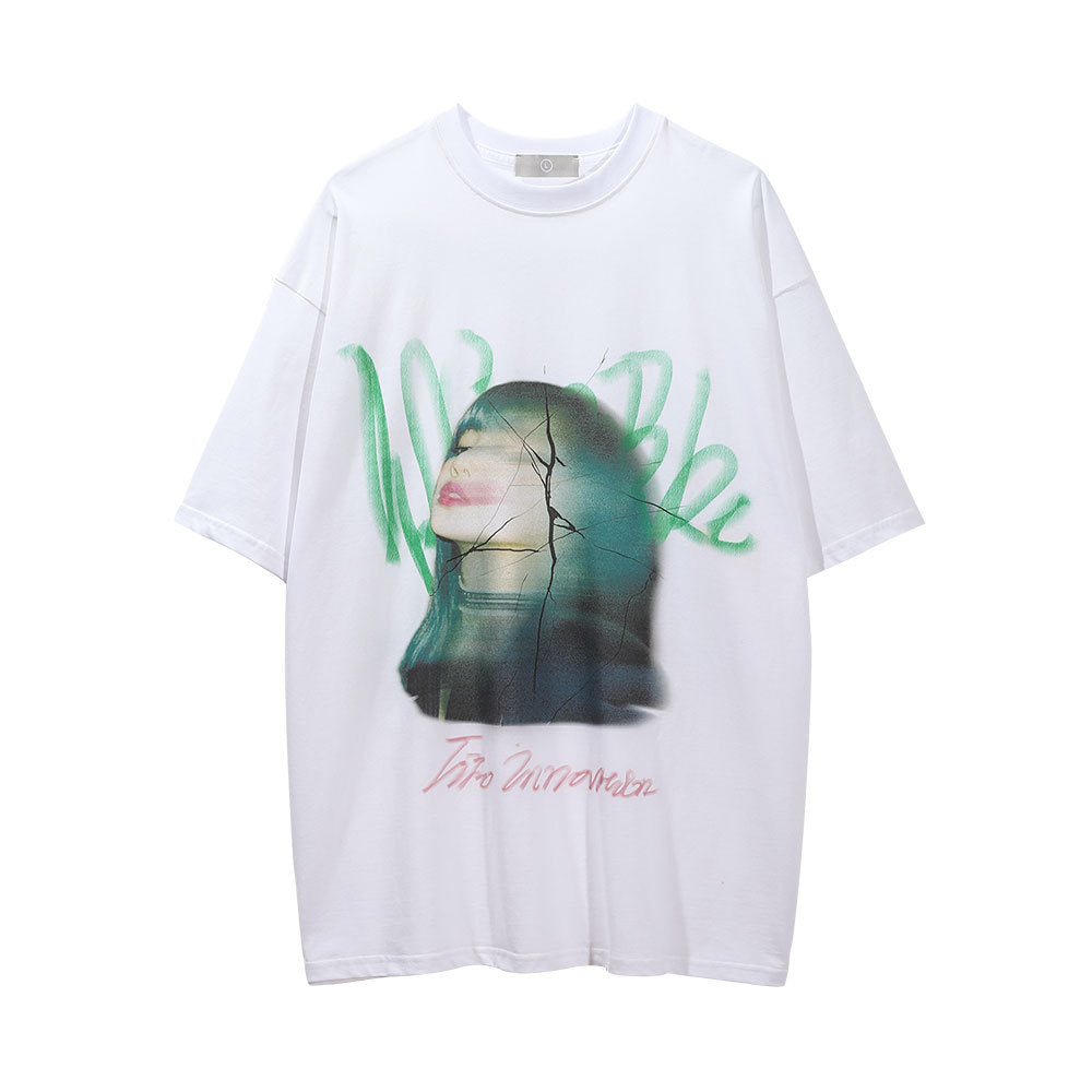 T-shirt gothique délavé pour fille