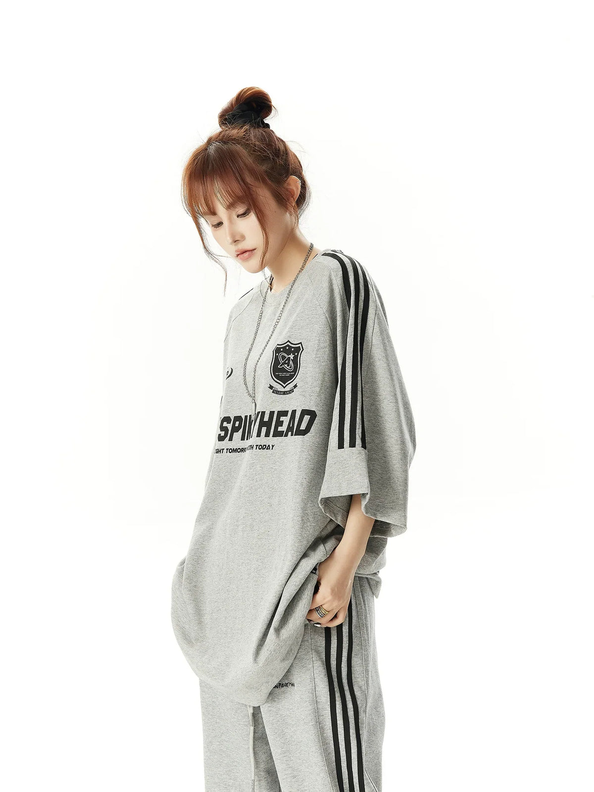 Oversize Stripe Short Sleeve T-Shirt