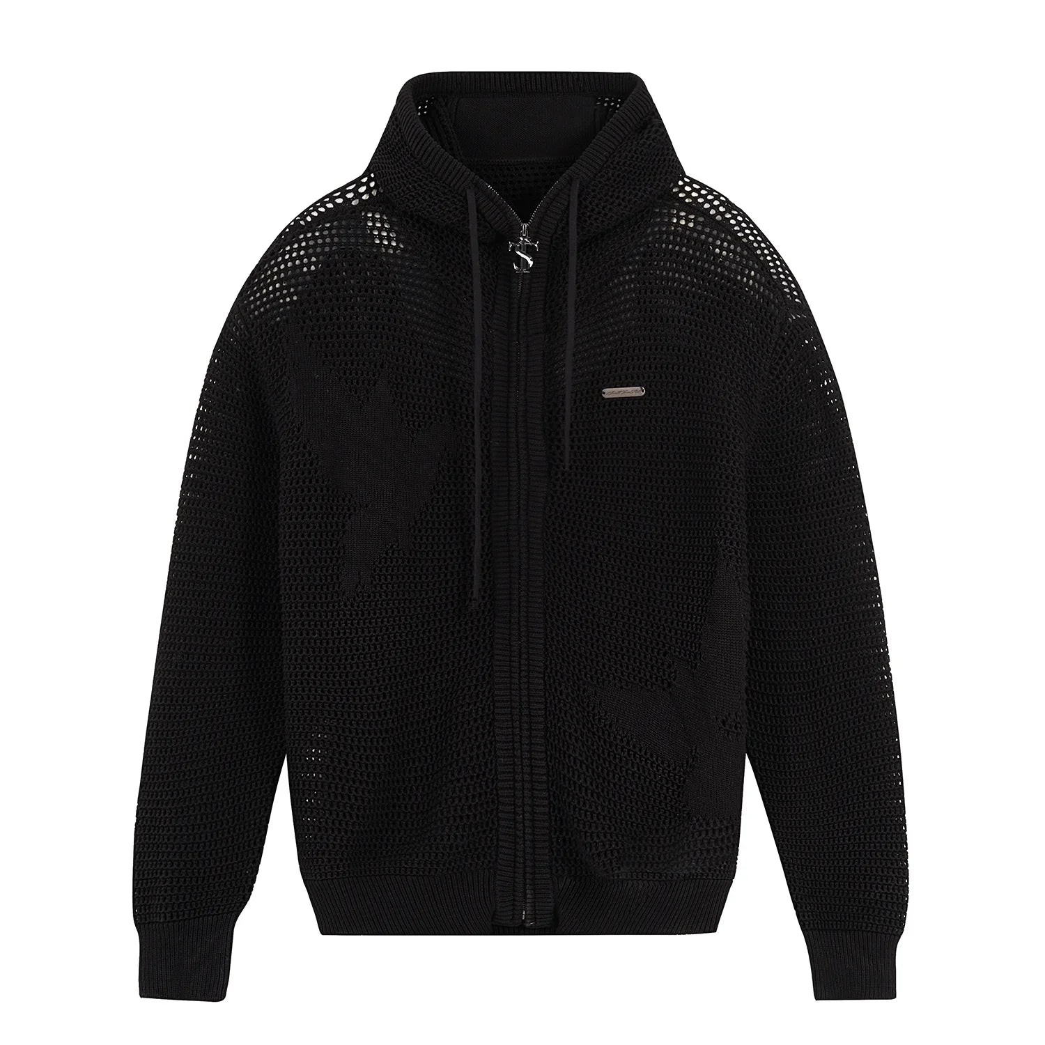 Peace Dove Cutout Zipper Hoodie