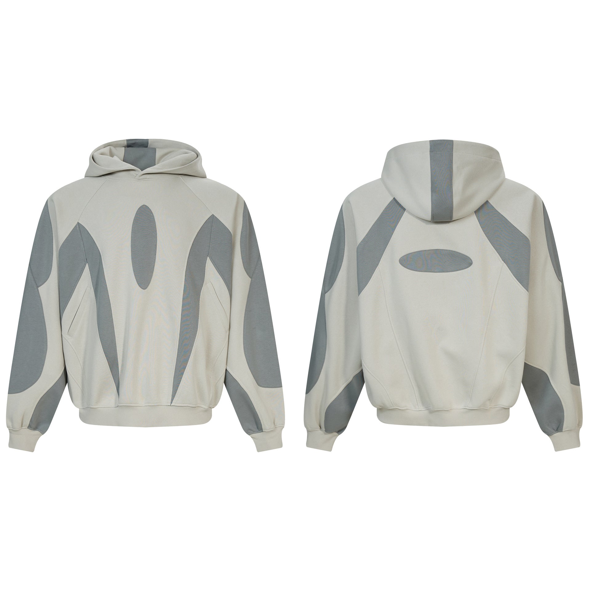 Panel Raglan Design Hoodie
