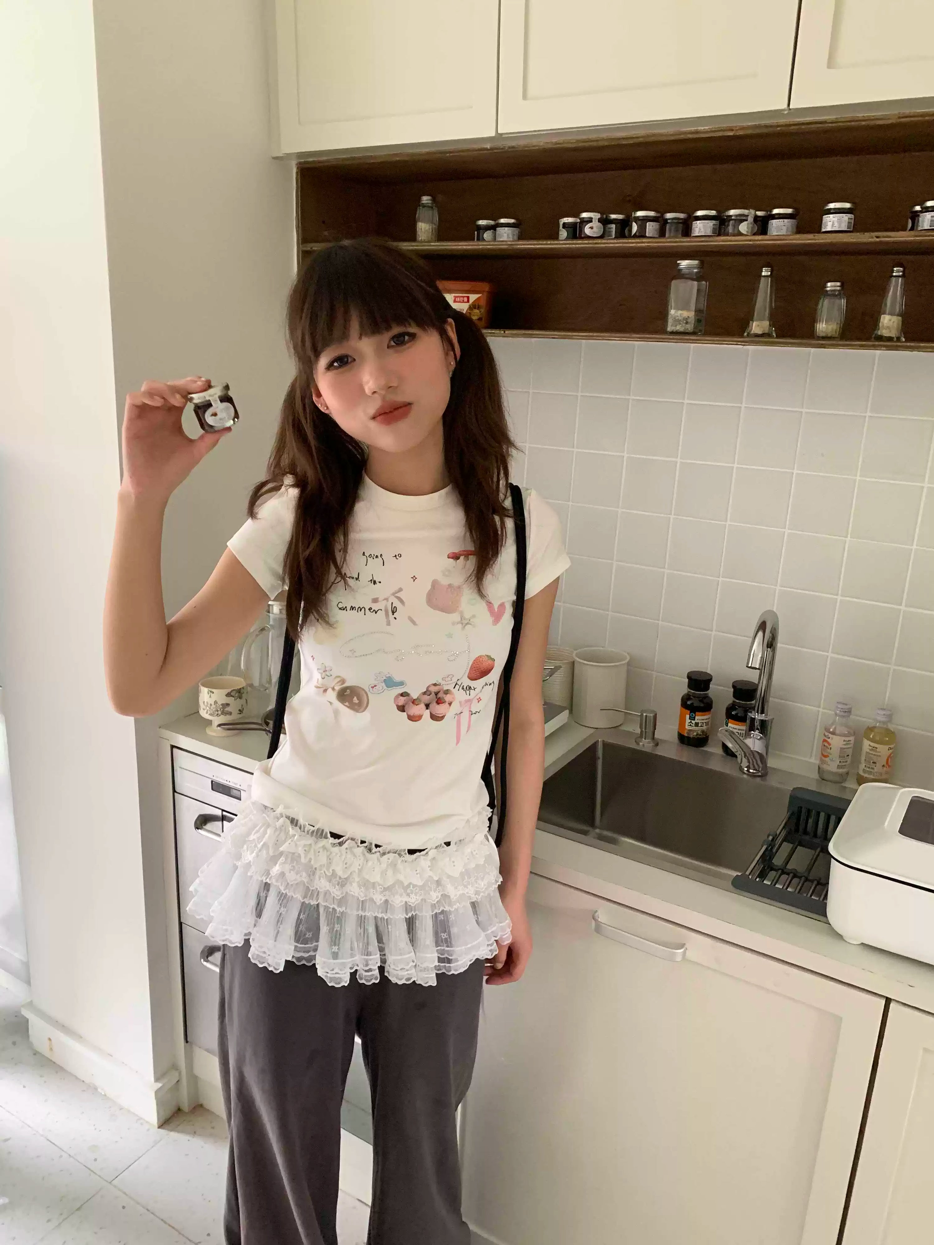 Graphic Rhinestone Short Sleeve T-Shirt