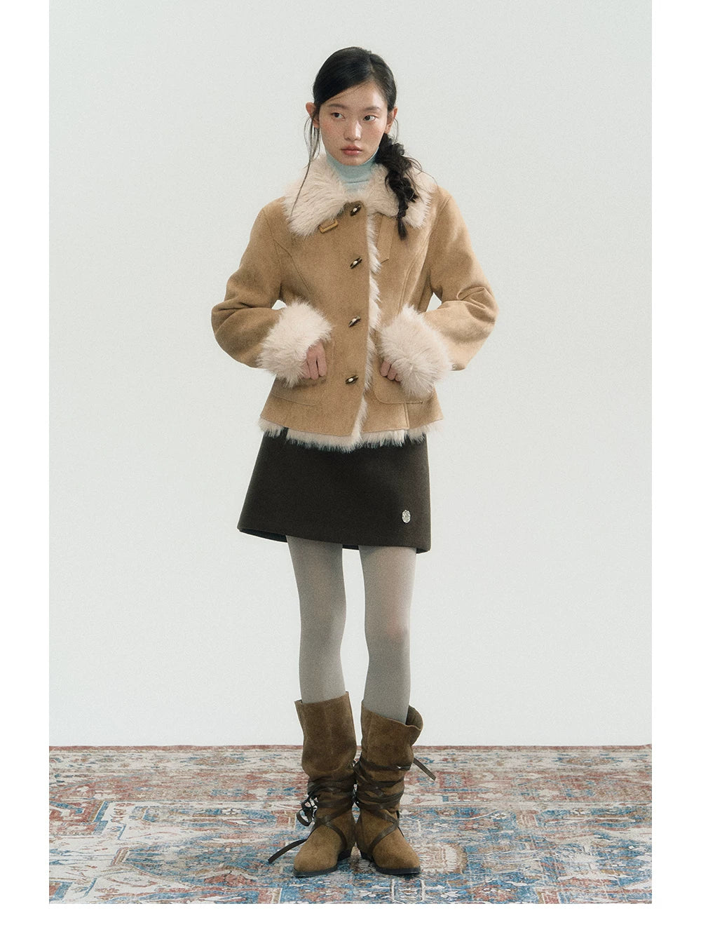 Fake Shearling Thick Jacket