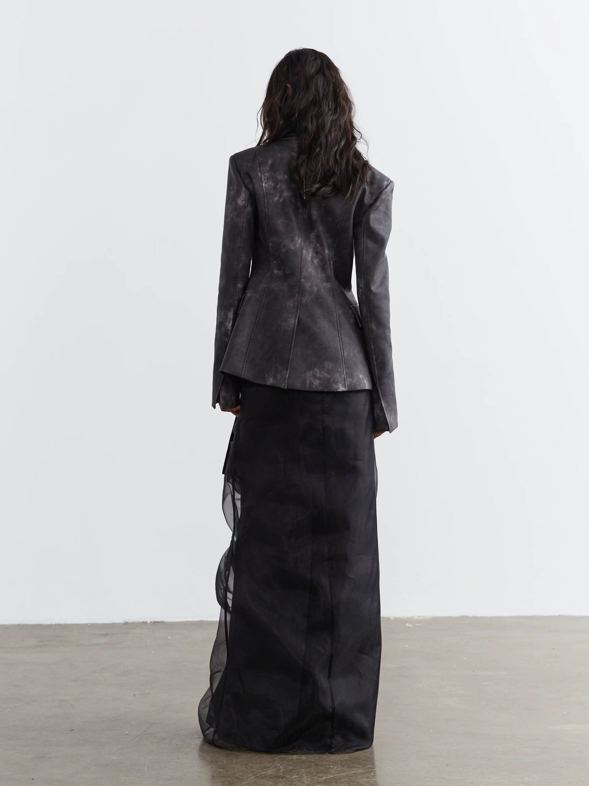 See-Through Chiffon Skirt And Long Skirt