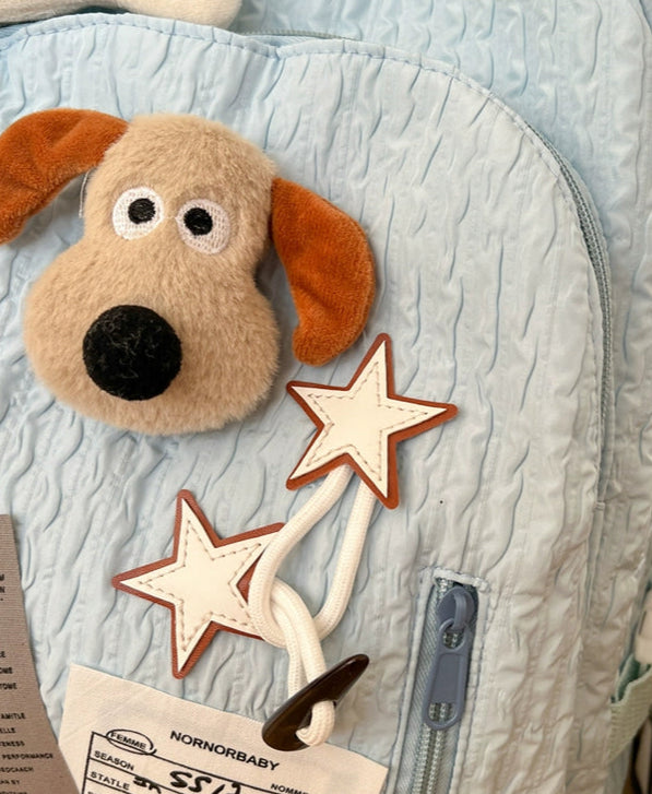 Gromit Dog Backpack with Plush Bone & Star Charms