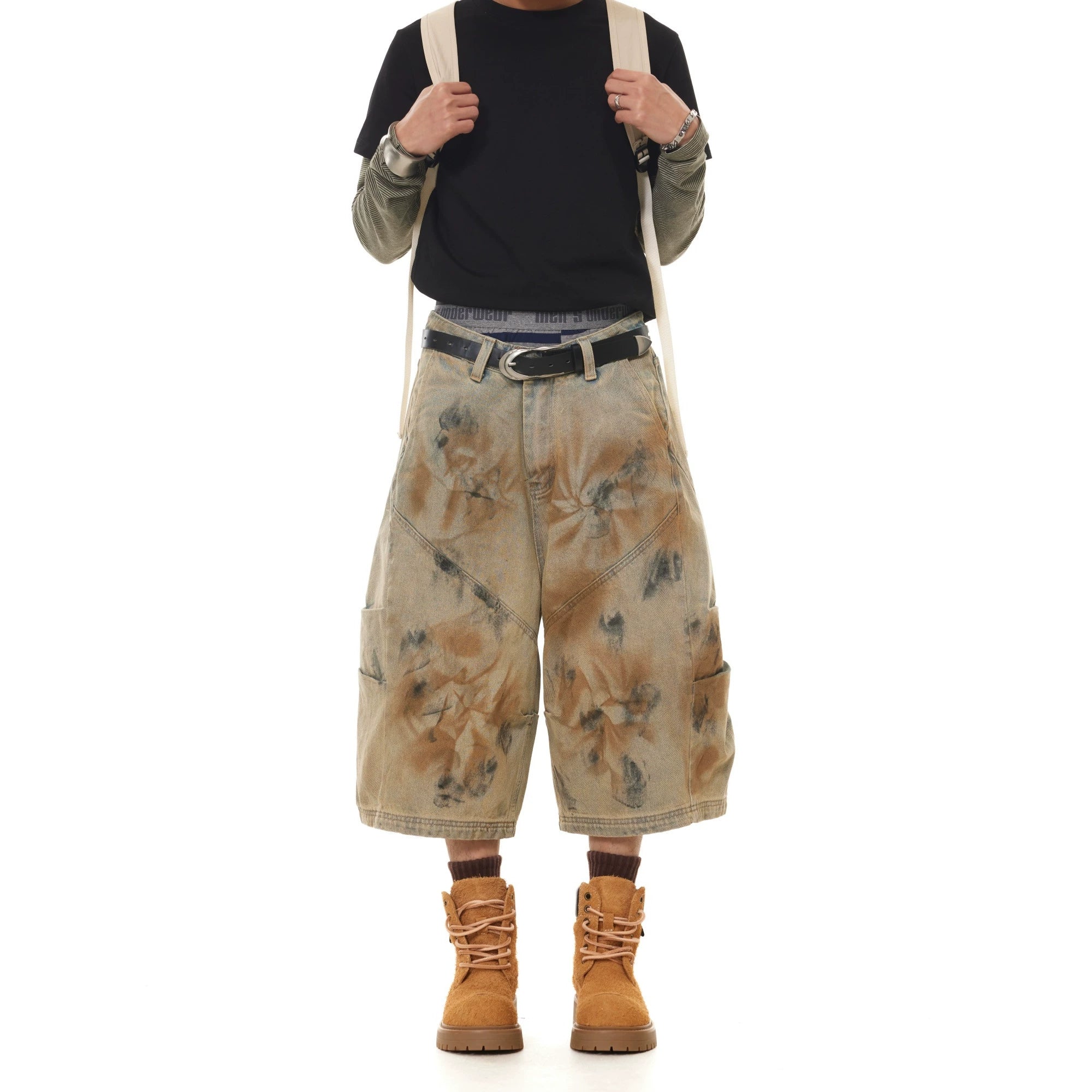 Yellow Mud Street Distressed Jorts