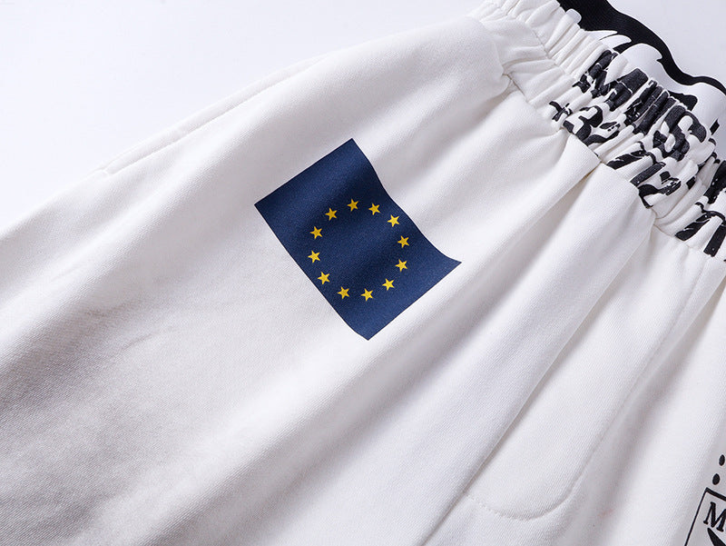Dirty Washed Logo Print Zipper Hoodie & Dirty Washed Sweatpants Setup