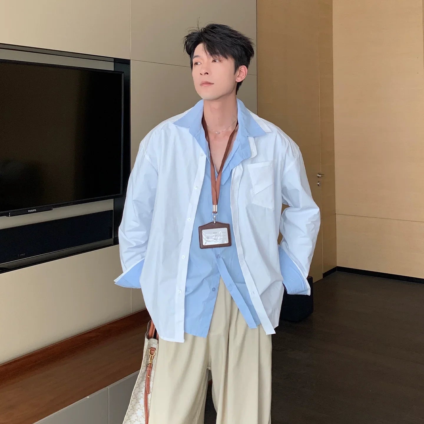 Minimalist Cotton Long Sleeve Shirt