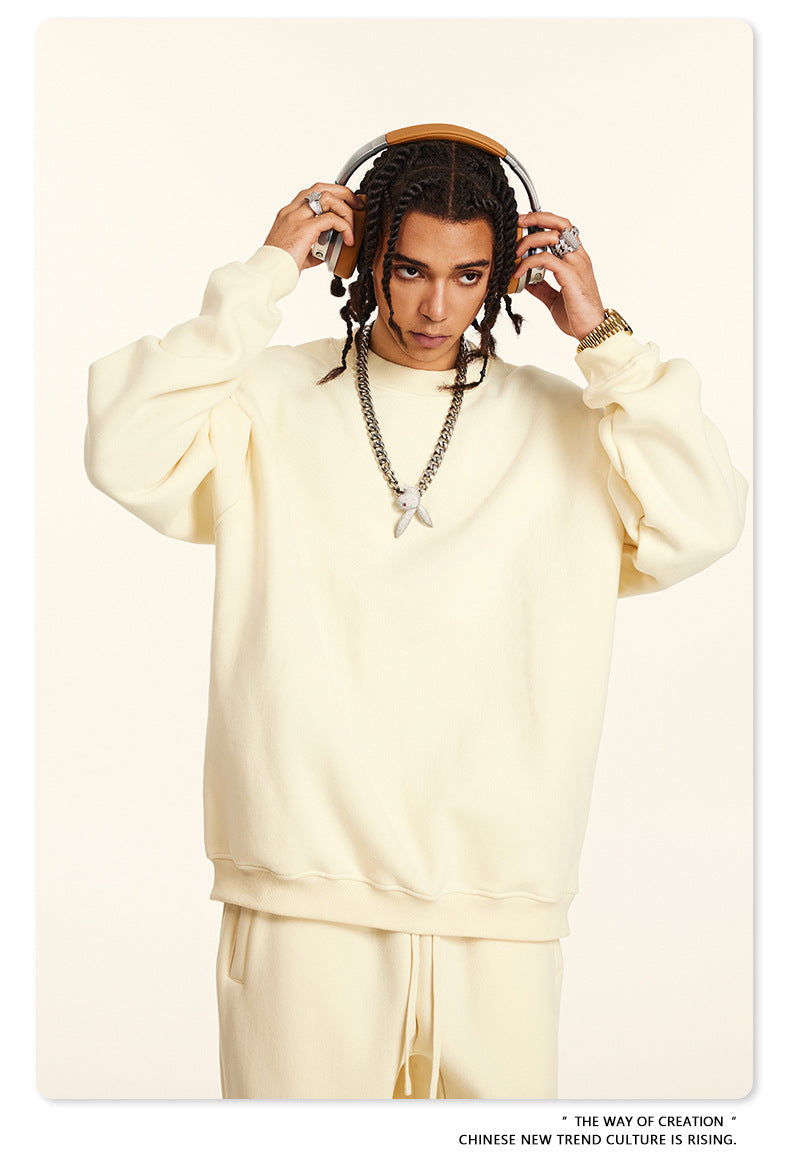 Fleece Lining Oversize Sweatshirt