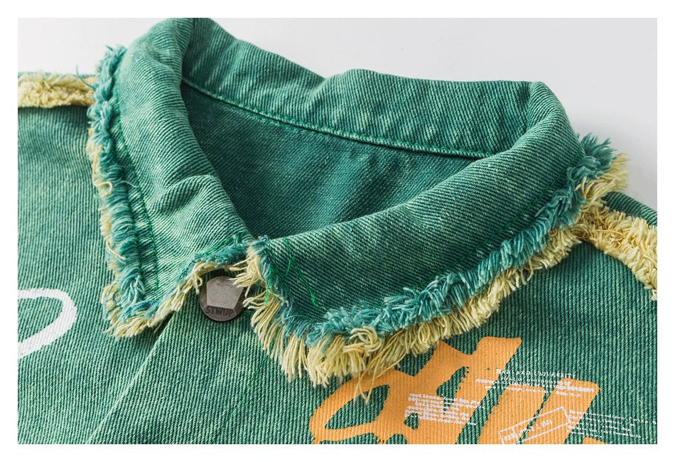 Overdyed Loose Denim Jacket