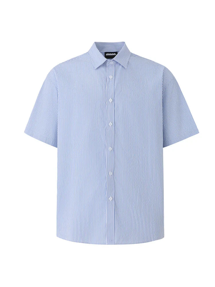 Striped Oversize Short Sleeve Shirt