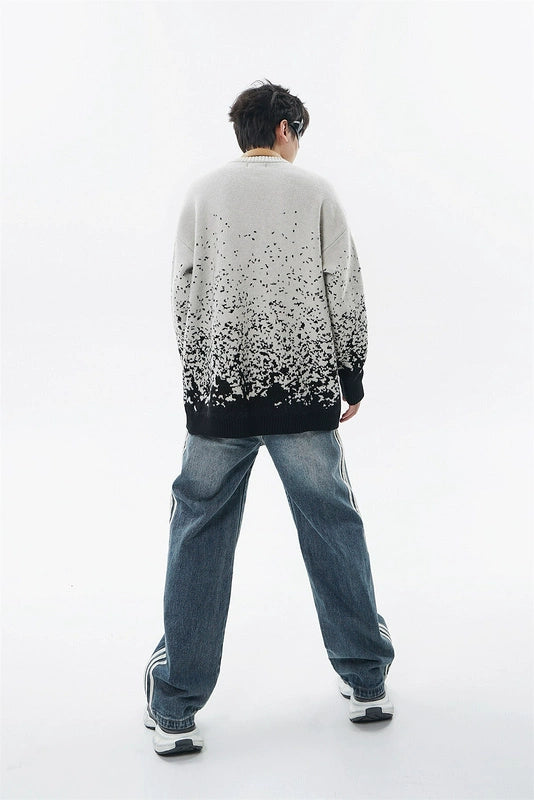 Graffiti Fade Printed Sweater