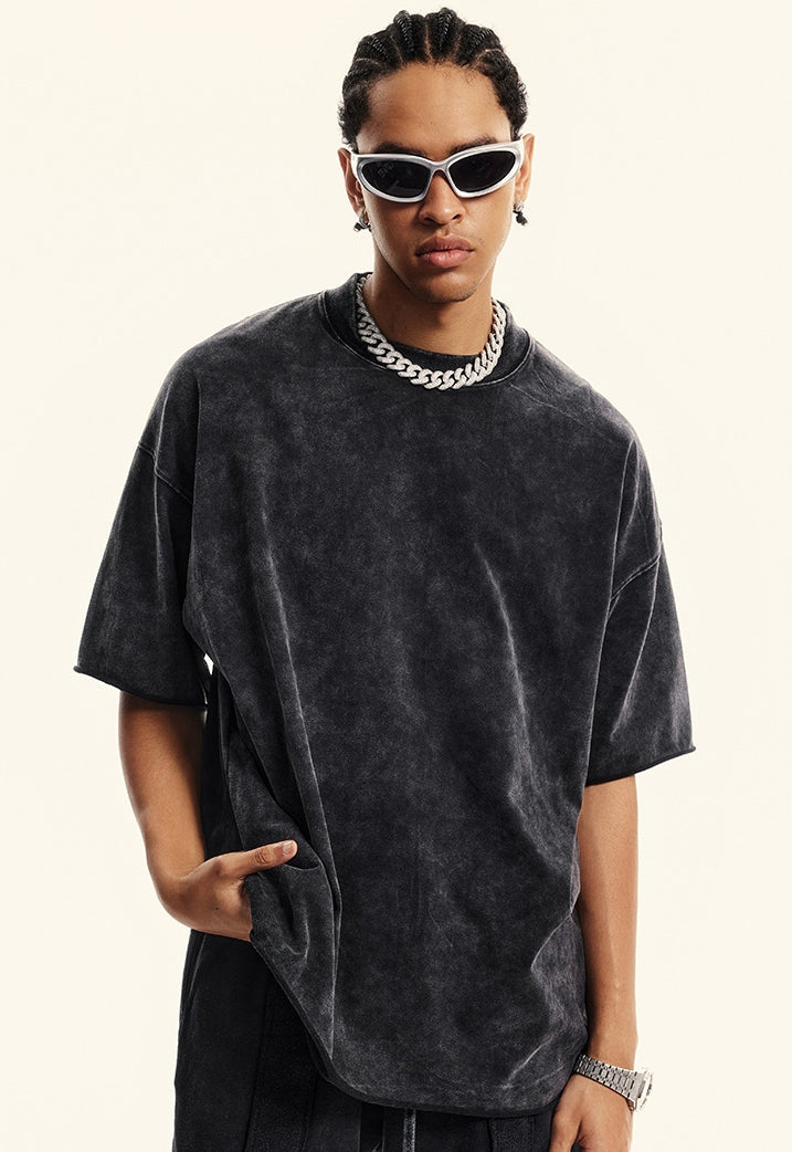 Washed Heavyweight Short Sleeve T-Shirt & Short Sweatpants Setup