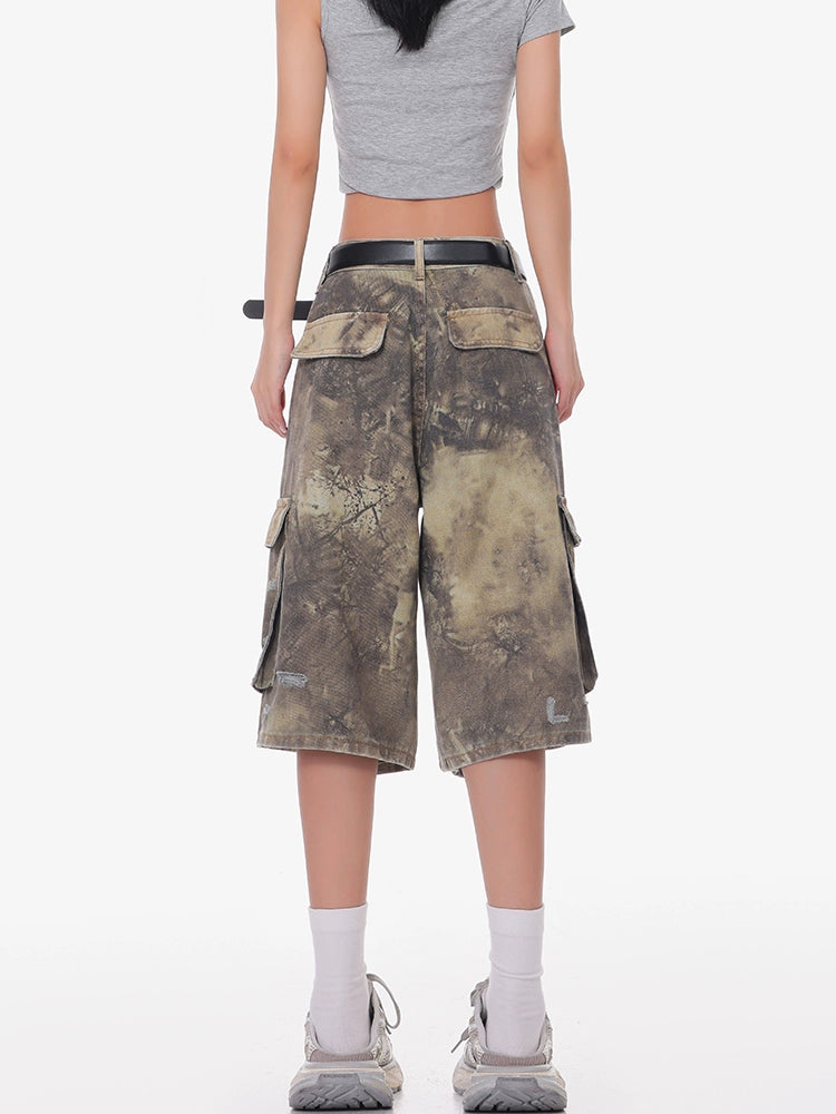 Wasteland N'Blue Cropped Wide-leg Jort