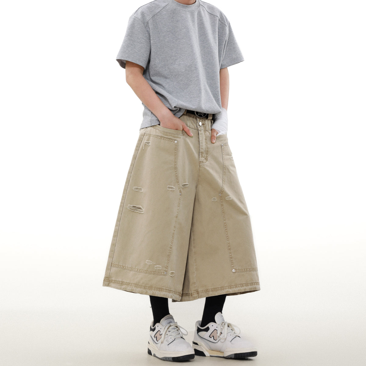 Retro Frayed Denim Jorts