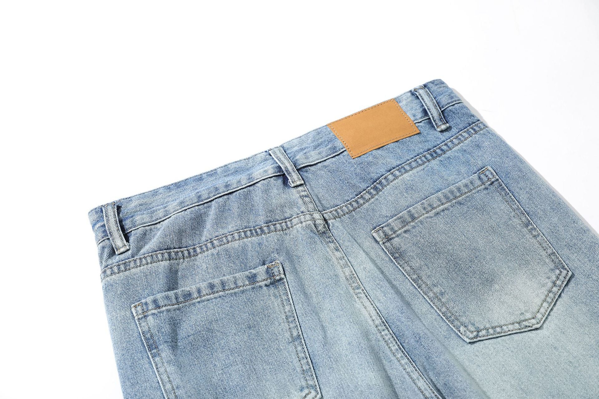 Washed Damage Flare Denim Jeans