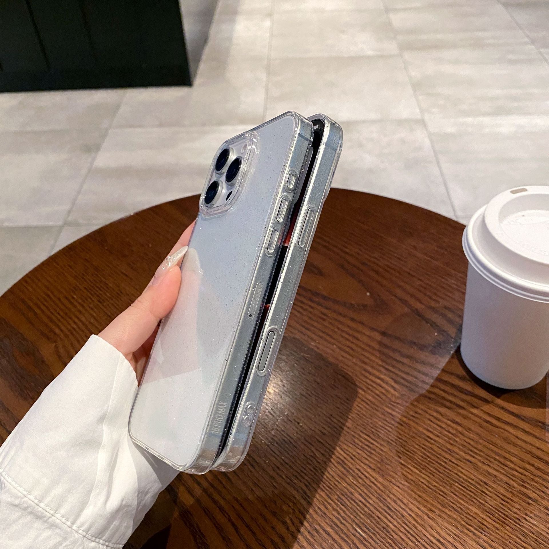 Transparent Fine  Simple Glitter Case