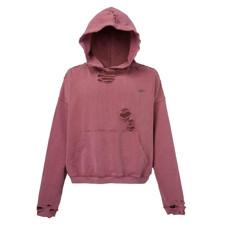 Metal Logo Accent Oversize Hoodie