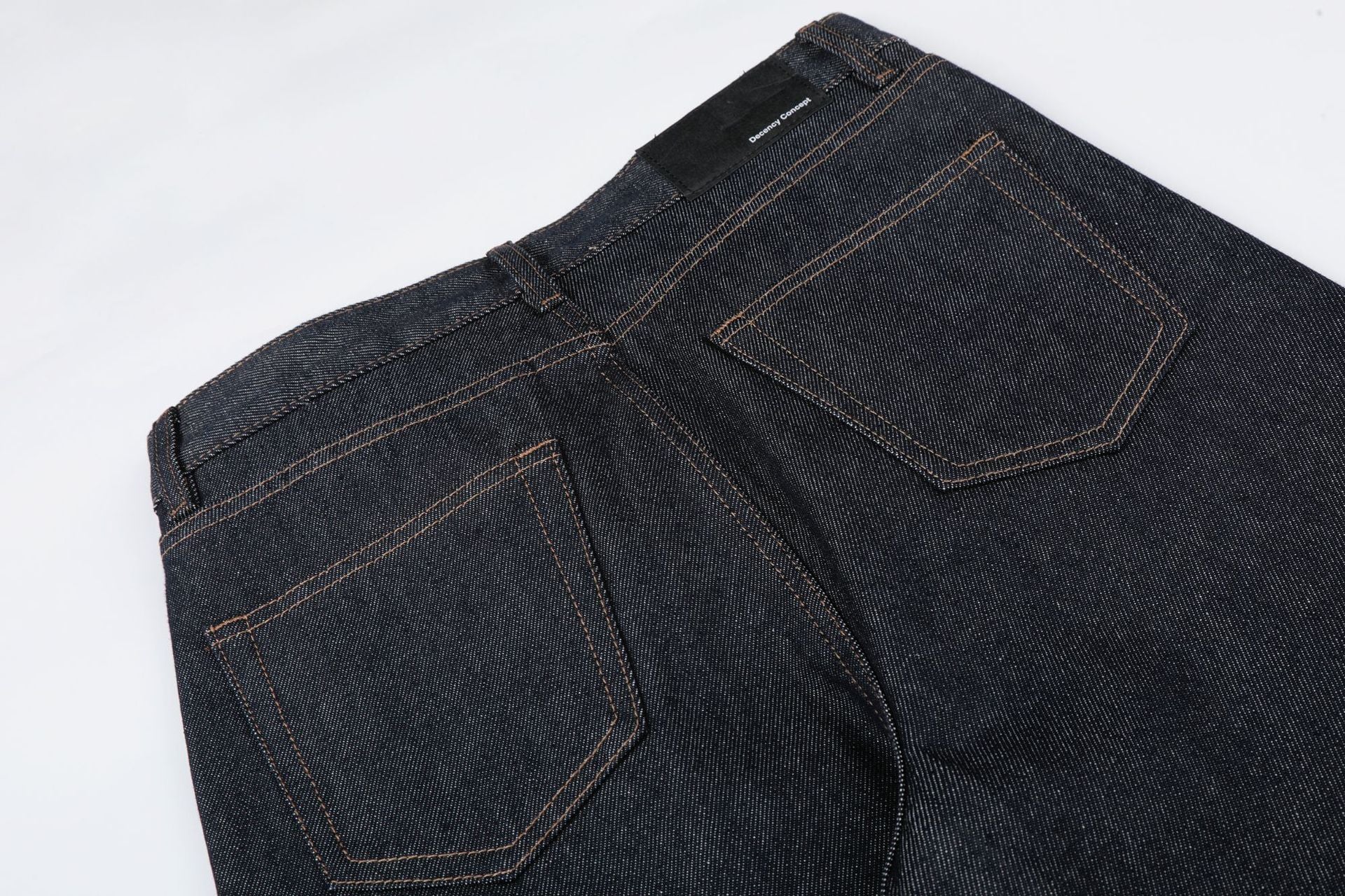 Washed Metal Buckle Wide Leg Denim Jeans