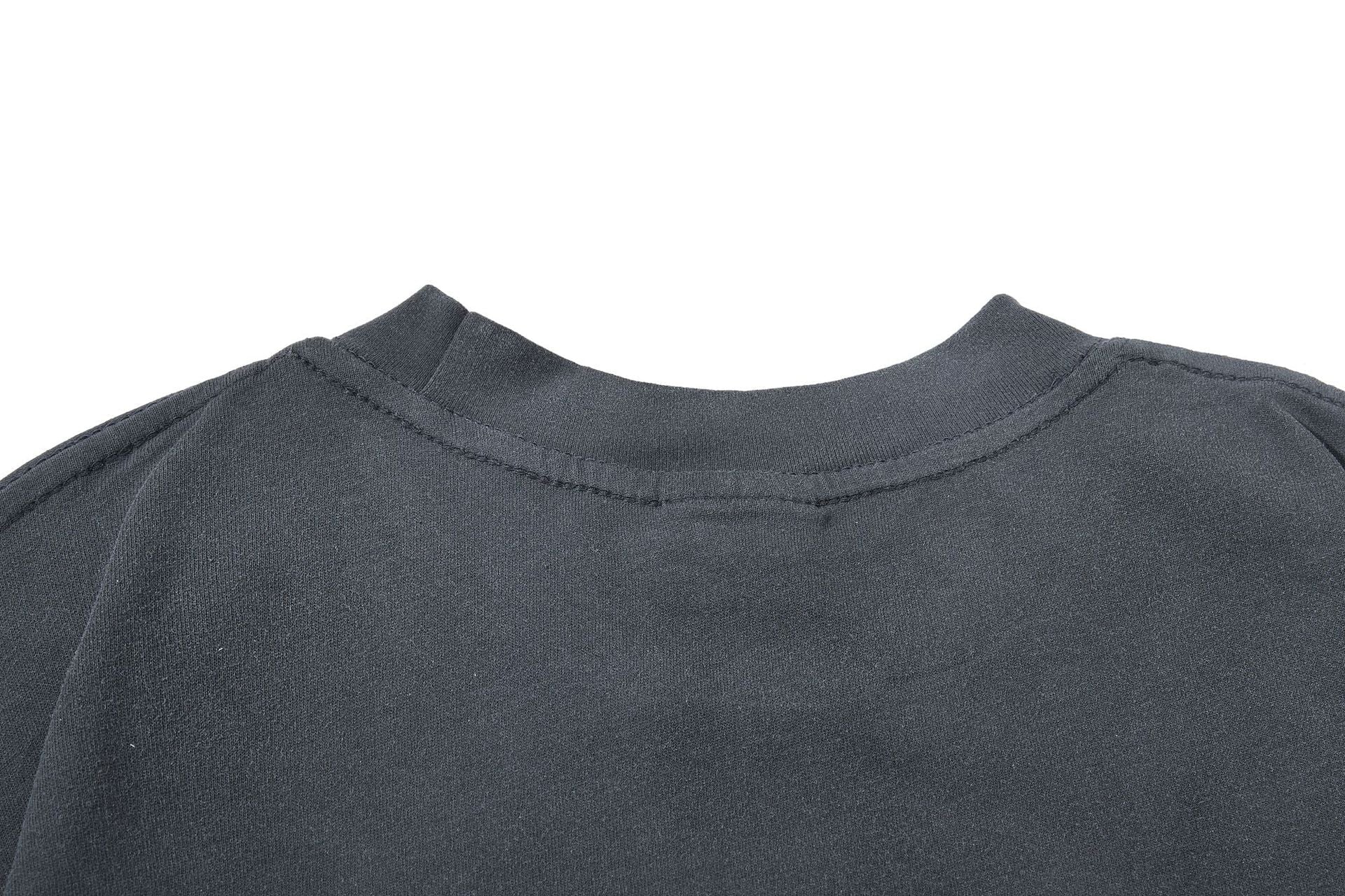 Washed Damage Badge Short Sleeve T-Shirt