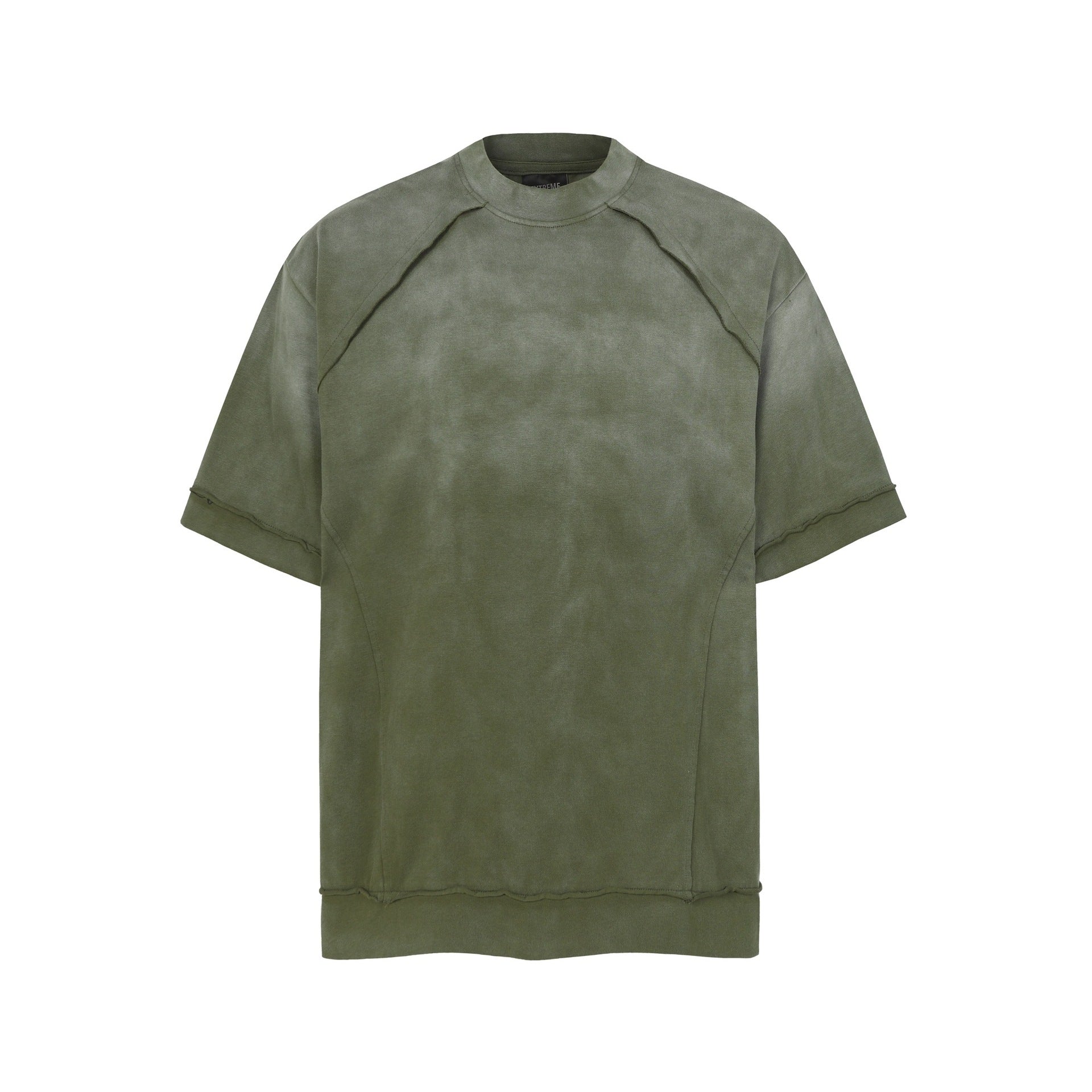 Washed Raw Hem Short Sleeve T-Shirt