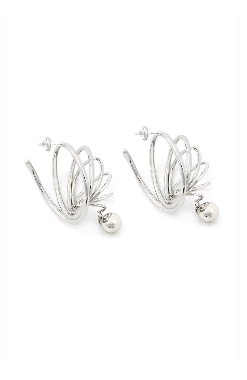 Spiral Circle Earrings