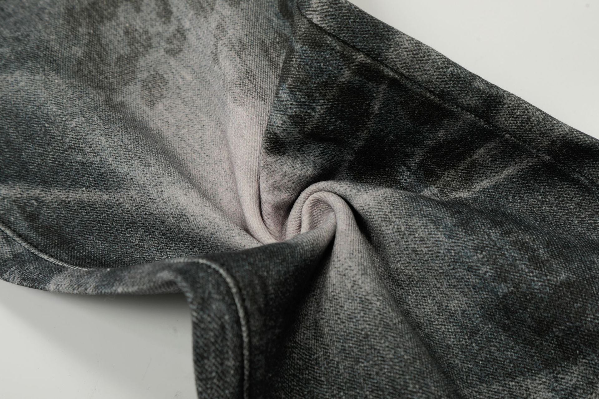 Washed Whisker Straight Denim Jeans