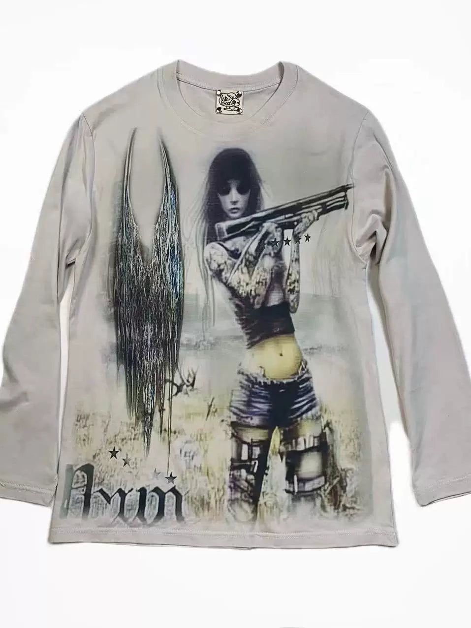 Japanese Anime Print Long Sleeve T-Shirt